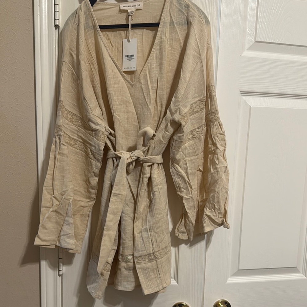 Maurie + Eve Cream Wrap Dress